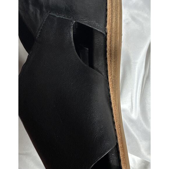 Sofft Evonne Black Leather Sandals Sz 11 Zip Up At Heel Womens - Picture 8 of 8